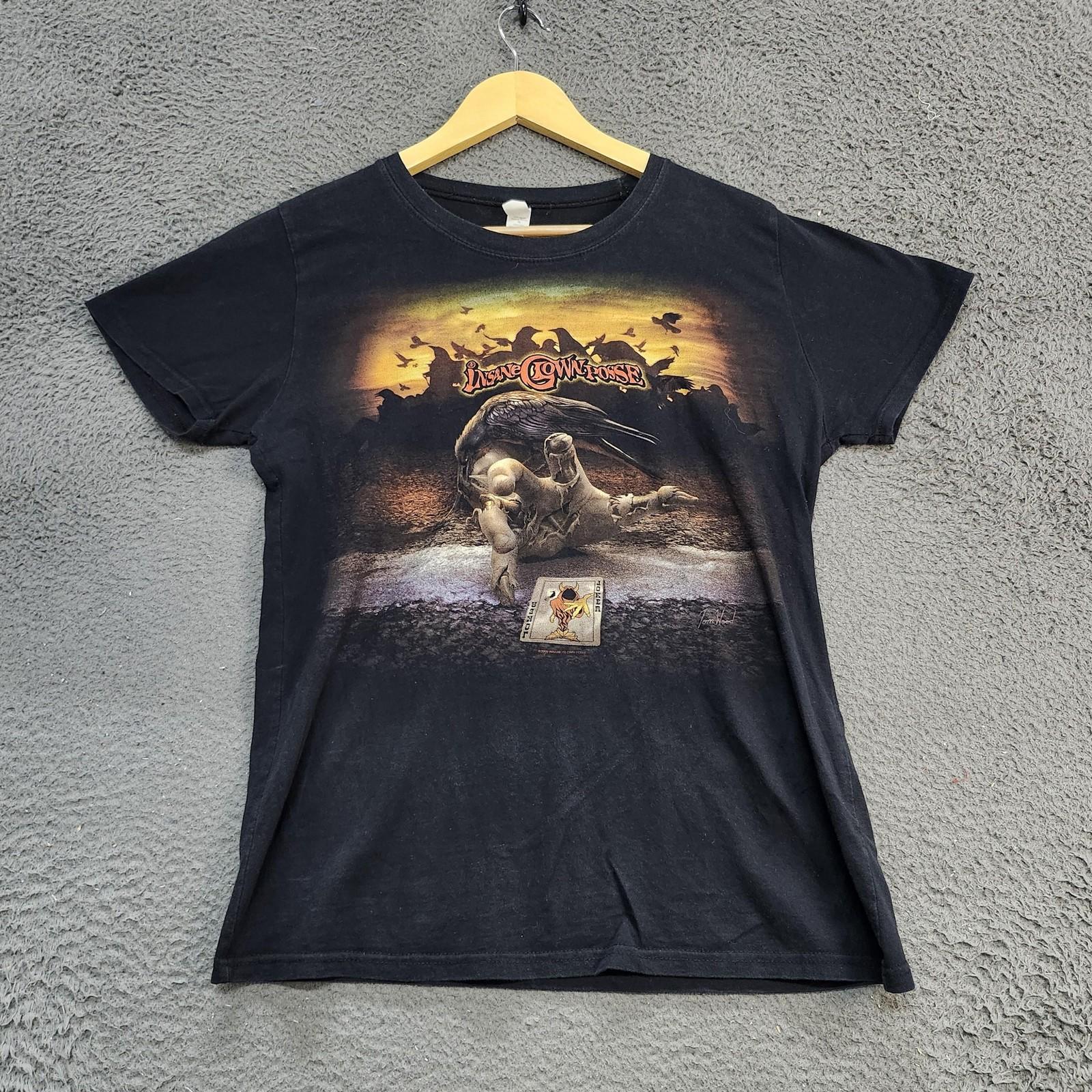 Insane Clown Posse Shirt Mens XL Black Tarot Card Horror Band Graphic Tee Unisex T-Shirt XL