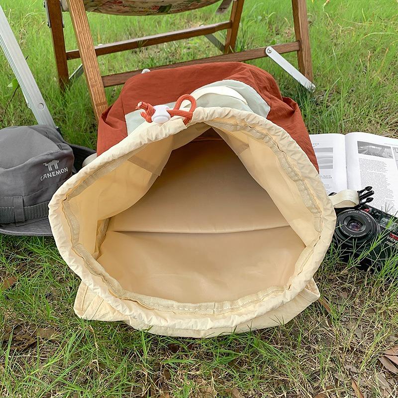 School bag new high-value fresh and sweet contrasting color splicing backpack couple light travel mountaineering backpack
