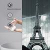 Eiffel Tower Themed Polyester Shower Curtain With Urban Night Scene For Home Improvement