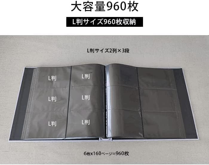 Large Capacity Photo Album with 160 Holds 960 Large Highly Transparent Fabric and Perfect for Organizing Graduation Baby Photo and A Great Pockets,