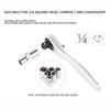 Auto Repair Mini Ratchet Set 1/4 Inch 72 Tooth Quick Release Socket Wrench Hex Torque Tool For Hand Tools Home Mechanical Work