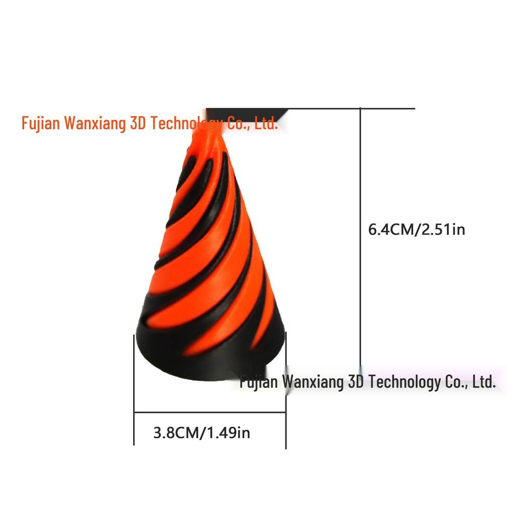 3D Printed Spiral Cone Pyramid Decompression Toy Sculpture - Creative Educational Gift