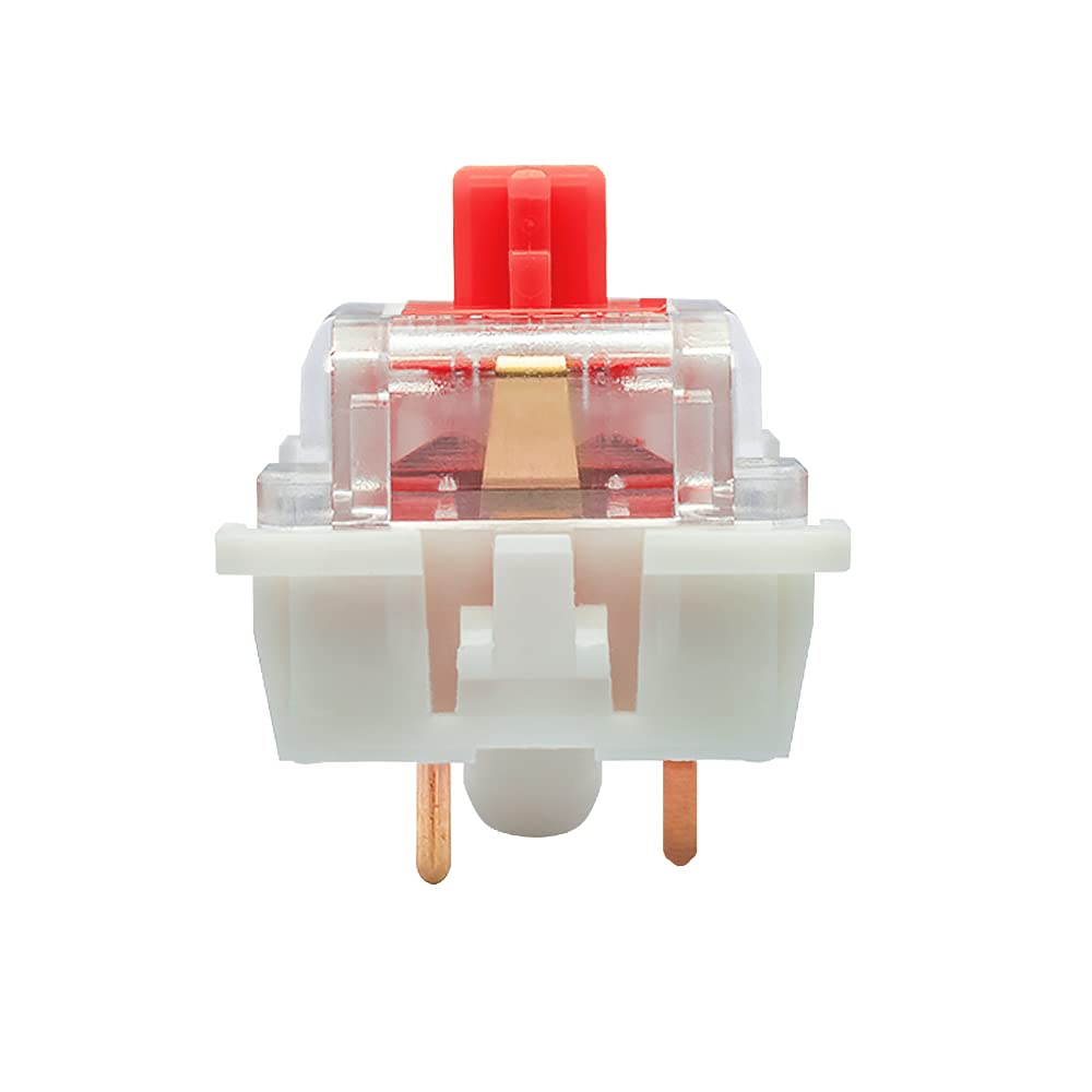 Gateron Røde Mekaniske Brytere Sett med 20 Lineære Brytere DIY Utskiftbare Brytere for Mekaniske Gaming-tastaturer (Rød akse) - 3-pin