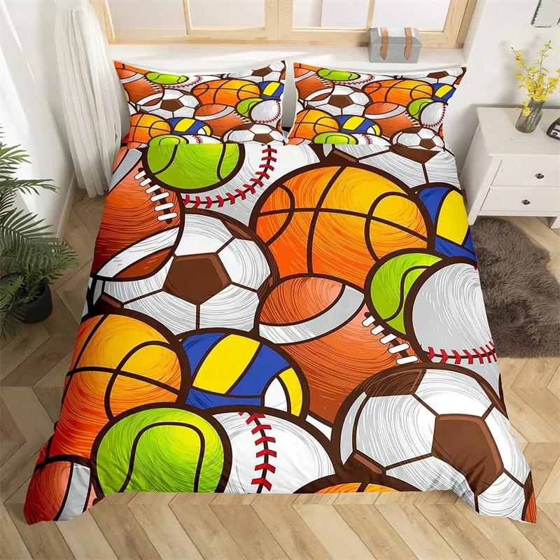Comforter Tennis Ball Sports Game Themed Bedding Set Twin Size For Kids Teens Adult Tennis Racket Ball Comforter