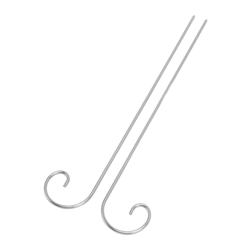 30Pcs 200mm Length Plant Label Hooks 2.0mm Diameter Stainless Steel Garden Markers Stake Durable Silver Garden Plant Sign Stake