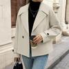 2025 Autumn and Winter New Versatile Casual Simple Style Short Coat Double-breasted Solid Color Woolen Jacket