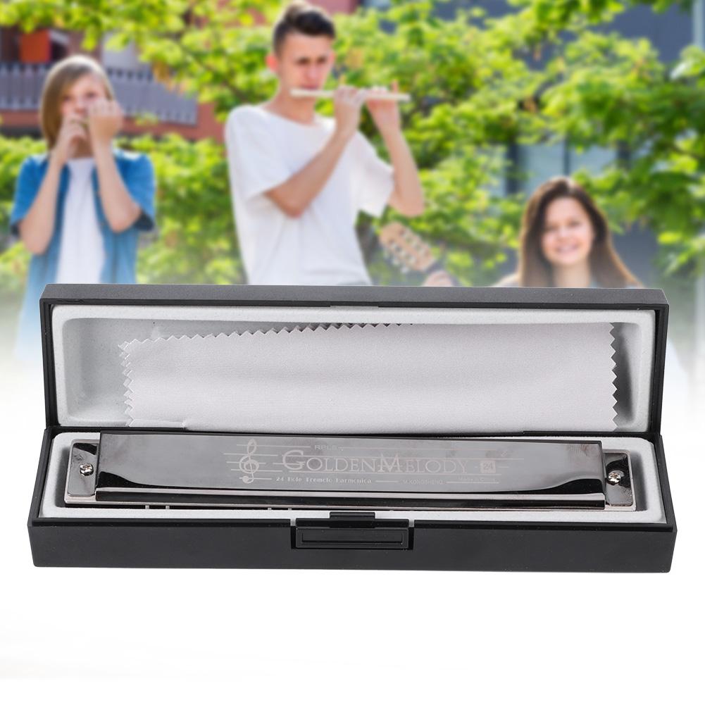 24-Loch-Tremolo-Mundharmonika, C-Tonart, Blasmusikinstrument für erwachsene Anfänger