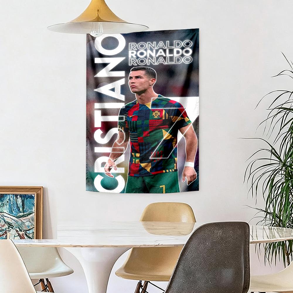 Cristiano Ronaldo Nástěnná dekorace Gobelín Umění Pro památku mazlíčka Narozeniny Svatba Pozadí pro párty Rodinný dárek
