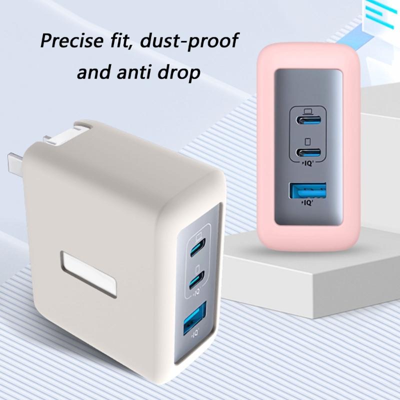 Heat Resistant Silicone Cover for 100W Charging Adapter Full Body Protective Cover Easy Installation Accessories