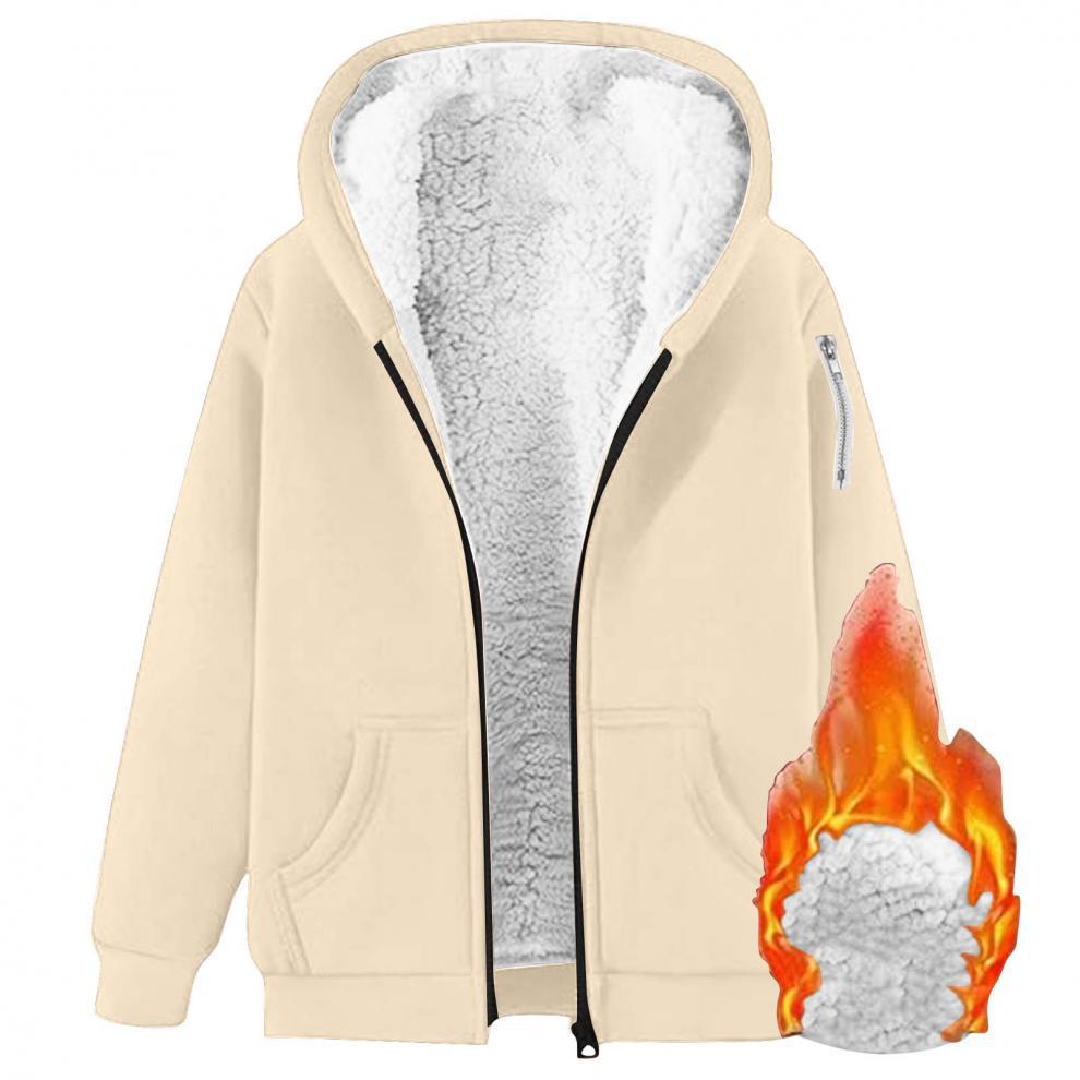 A Loose and Casual Hoodie for Women In Autumn and Winter, with Added Fleece and Thickened Warmth