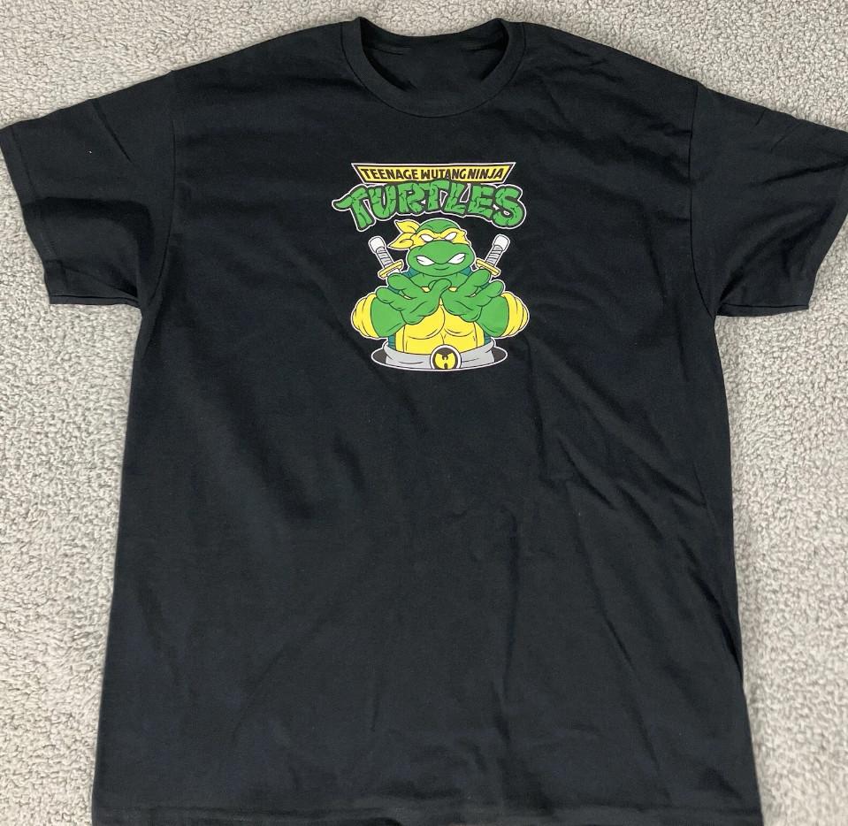 Teenage Wu-Tang Mutant Ninja Turtles TMNT Collab Out The Sewer Black Tee Large L