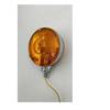 2Pcs 4" Round Double Face Turn Signal Lights with 12V Bulbs | Chrome Amber Pedestal Marker Lights | Dual Face Side Marker, Stop, Turn, Tail