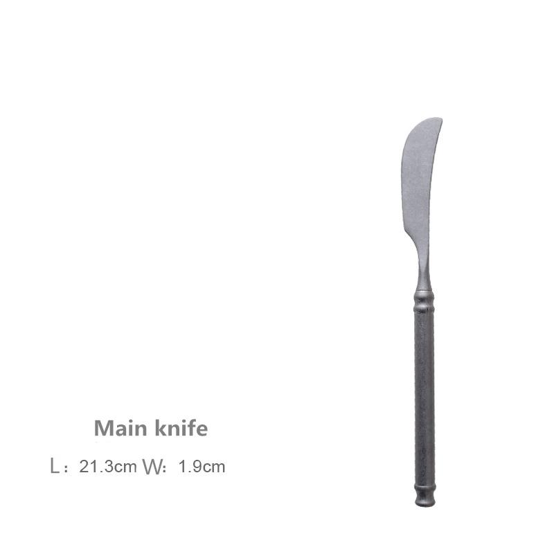 304 Edelstahl Ins Net Red Retro Messer und Gabel Besteckset, Westliches Essen Steakmesser und Löffel, Nordisches Besteckset