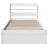 Bed Frame with Headboard Without Mattress White 75 x 190 cm