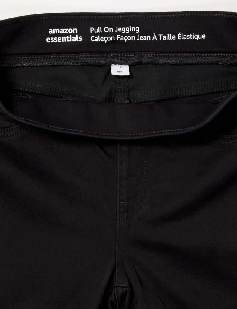 Amazon Essentials Stretch Size 2XL Women's Mid-Rise Pull-On Jeggings, Black,