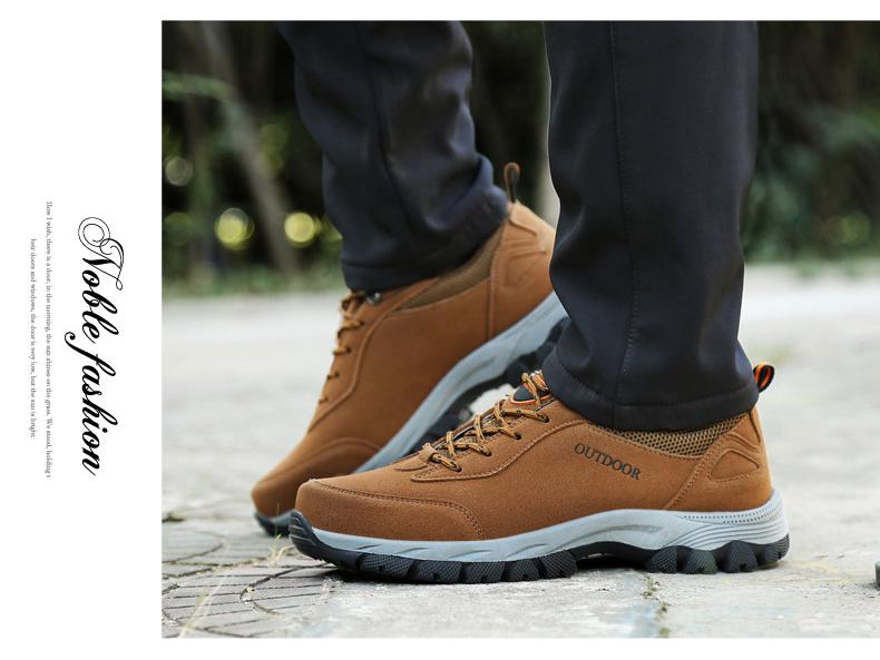 Pánské outdoorové semišové nepromokavé turistické boty - Nadměrná velikost, Ochrana práce