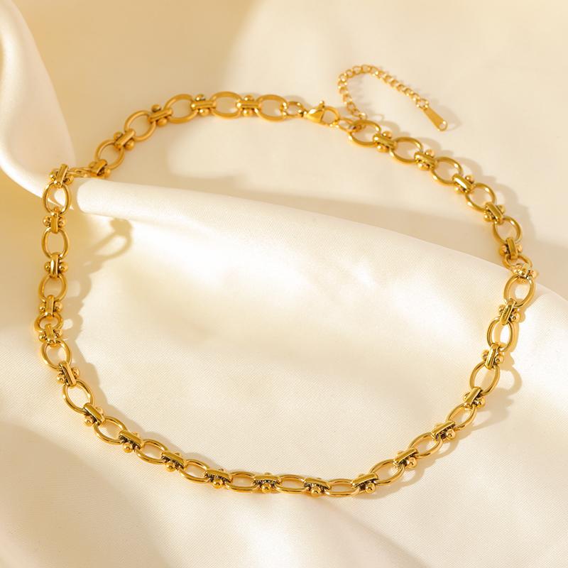 EILIECK 316L Edelstahl Metallkettenhalskette Für Frauen Mode Vergoldete Halskette Wasserdichter Schmuck Damen Geschenk