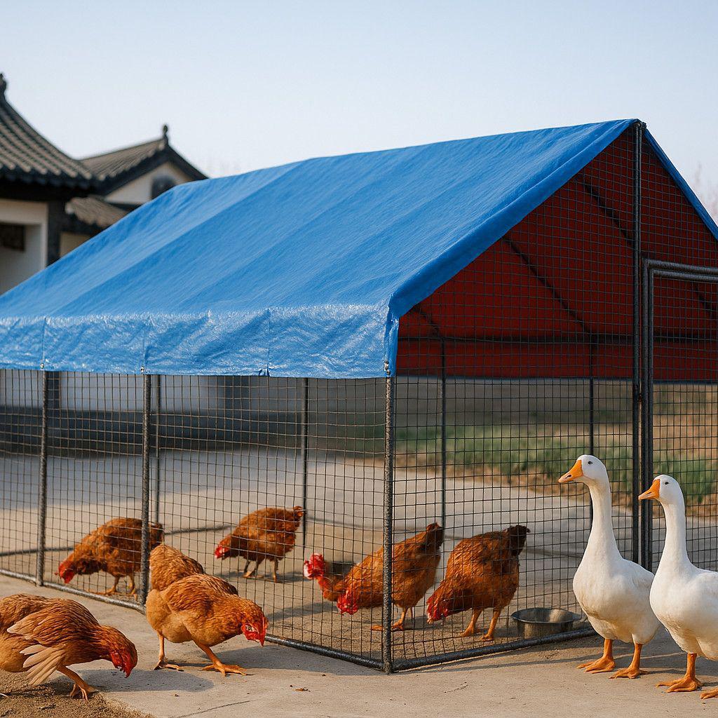 Extra Large Outdoor Chicken Coop & Poultry Cage - Rainproof Home Breeding Shed for Chickens, Pigeons, and Peacocks