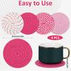 4PCS Round Cotton Coasters, Handmade Woven Drink Coasters, Minimalist Absorbent Coaster for Tabletop Protection and Home Decor, Bohemian Coaster for