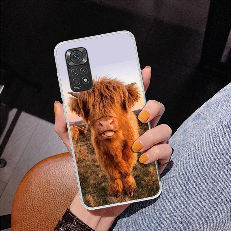 Cute Highland Cow Phnoe Case for Phnoe Case for Xiaomi Redmi Note 15 14 14S 13 Pro Plus 12 12S 11S 11E 10S 10 11T 5G Unique Cove