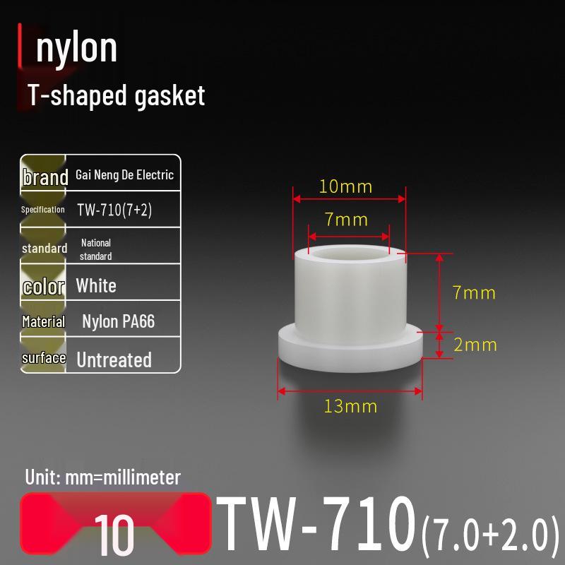T-förmiger Nylon-Kunststoff-Dichtungsring und Schraubwellenhülse (Für dich: M2-M35)