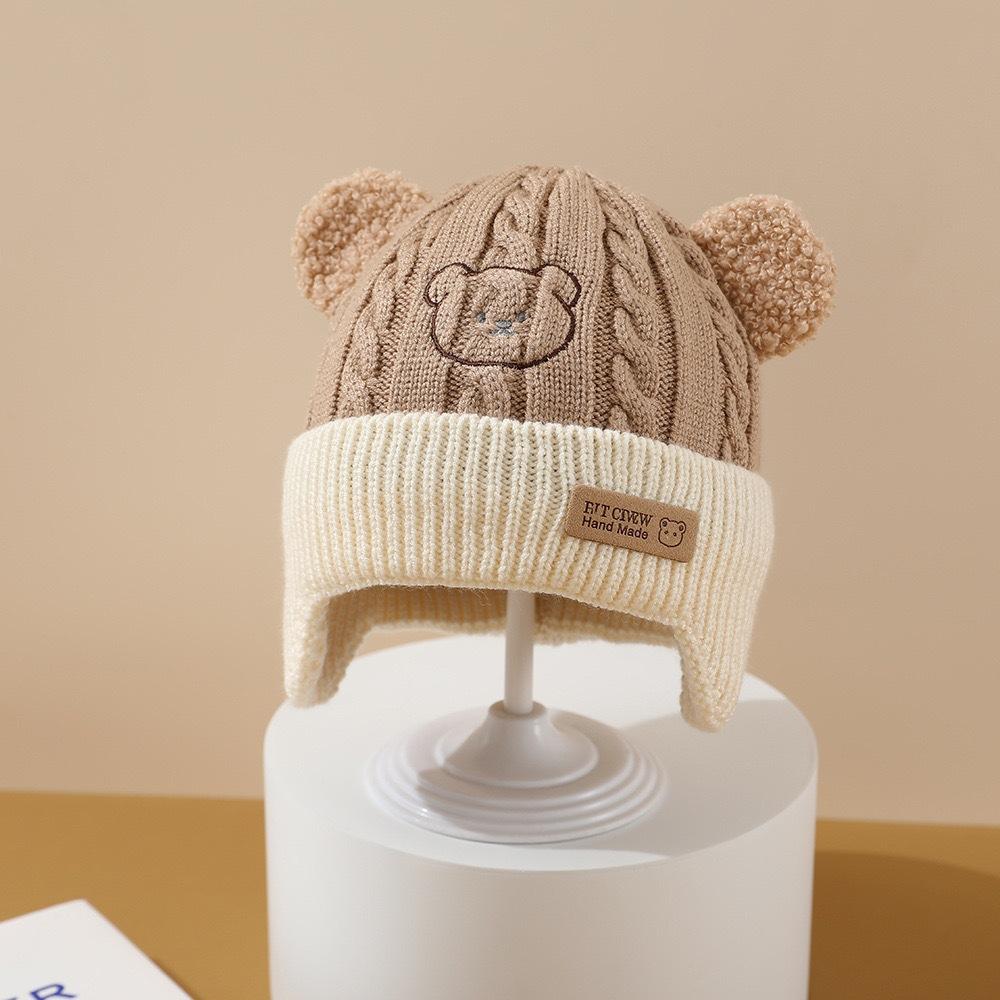 Autumn and Winter Padded Ear Protection Men's and Women's Hats Baby Fashion Winter Warm Windproof Cover Baby Hat