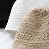 Knitted Bucket Hat Breathable Sun Hat Casual Hollow Beach Cap  Spring and Summer