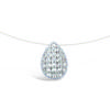 Les Trésors De Lily [R7132] - Collier argent 'Love' blanc argenté - 8x6 mm