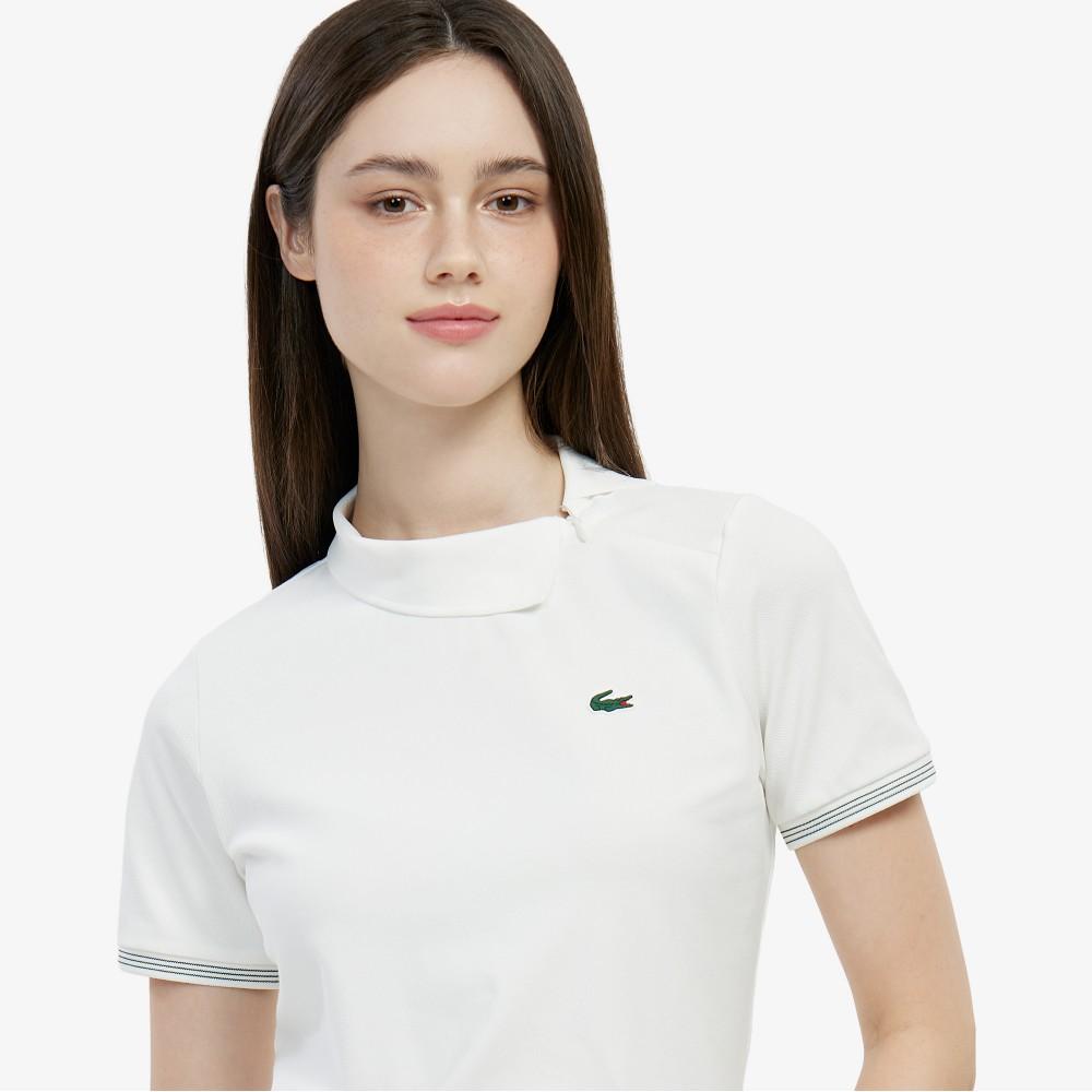 Lacoste Women's Tennis Diagonal Zipper Collar Polo Shirt PF951E-56G70V