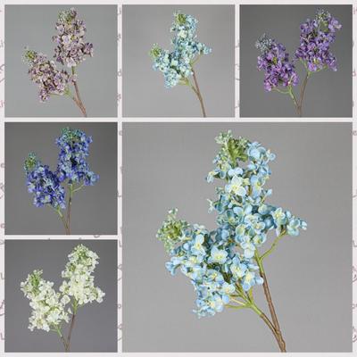 Fleur de Lilas Artificielle Toucher Réel Luxe Élégant Branche de Fleur de Lilas en Soie Fausse Fleur Faite Main Décoration de Balcon