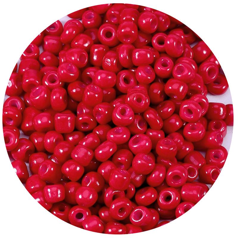 

Универсальные цветные круглые стеклянные бусины-бисер для DIY и аксессуаров ручной работы Diameter approx. 2mm (1000 beads) красный