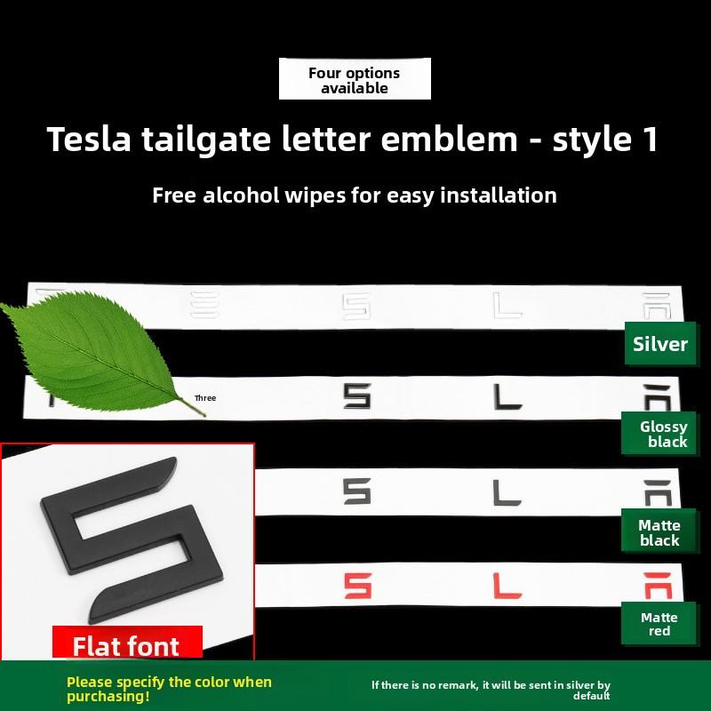 DQMN8 Tesla car emblem ABS front badge trunk emblem modification dual motor badge letters Tesla Model Y 3 X S dual motor sticker