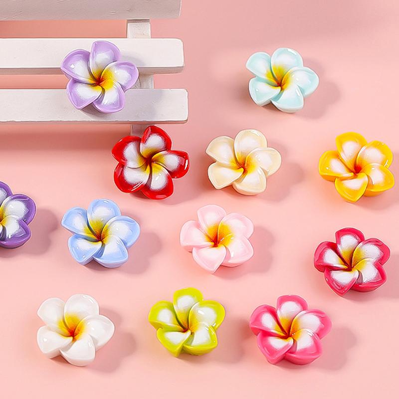 10Pcs Cartoon Simulation Flower Resin Series Jewelry Making Diy Accessories