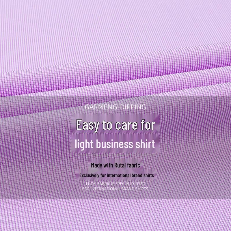 Luomeng Men's Pure Cotton Wrinkle-Free Breathable Short Sleeve Business Shirt