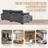 Graues Kord-Sofa 2-Sitzer, teilbar in 2 Sitze, 2 Kissen, 4 Getränkehalter, 4 Taschen, USB-Anschlüsse an den Armlehnen, für Wohnzimmer, Schlafzimmer und Arbeitszimmer