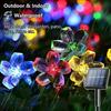 Solar Powered Cherry Blossom Lights Outdoor Waterproof LED Garland for Pathway Patio Christmas Wedding Party Garden Decoration