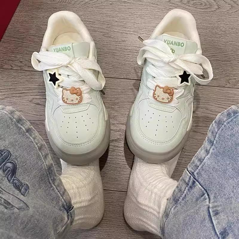 Platform white shoes versatile student casual board shoes women's new autumn and winter bread shoes