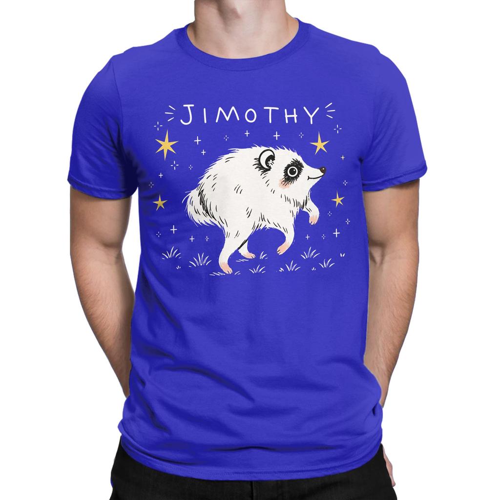 Unisexs Tshirt Raccoon Jimothy Vintage Pure Cotton Tees Short Sleeve Funny Internet Meme T Shirts Crew Neck Clothes Printed