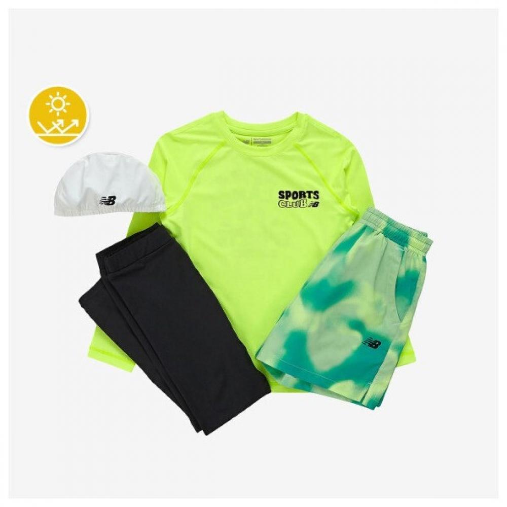 

New Balance Детская футболка Splash Aop из 3 предметов Rash Guard Nk9 (40)Green/110