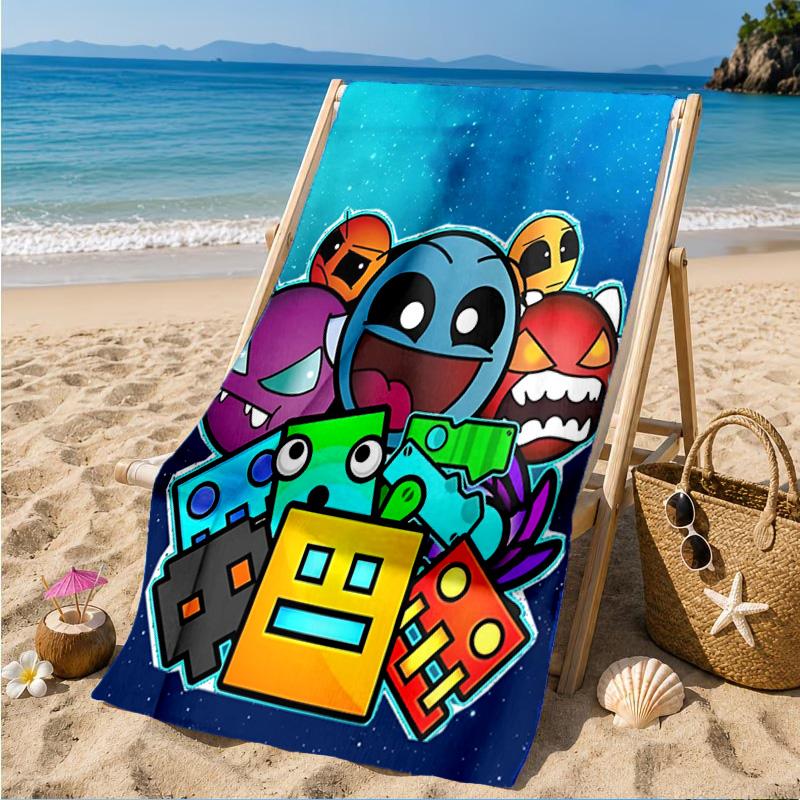 Geometry Dash: Dance To The Beat Beach Towel, Quick-drying, Easy To Care For, Suitable for Both Fitness and Beach Vacations,Sports Essential