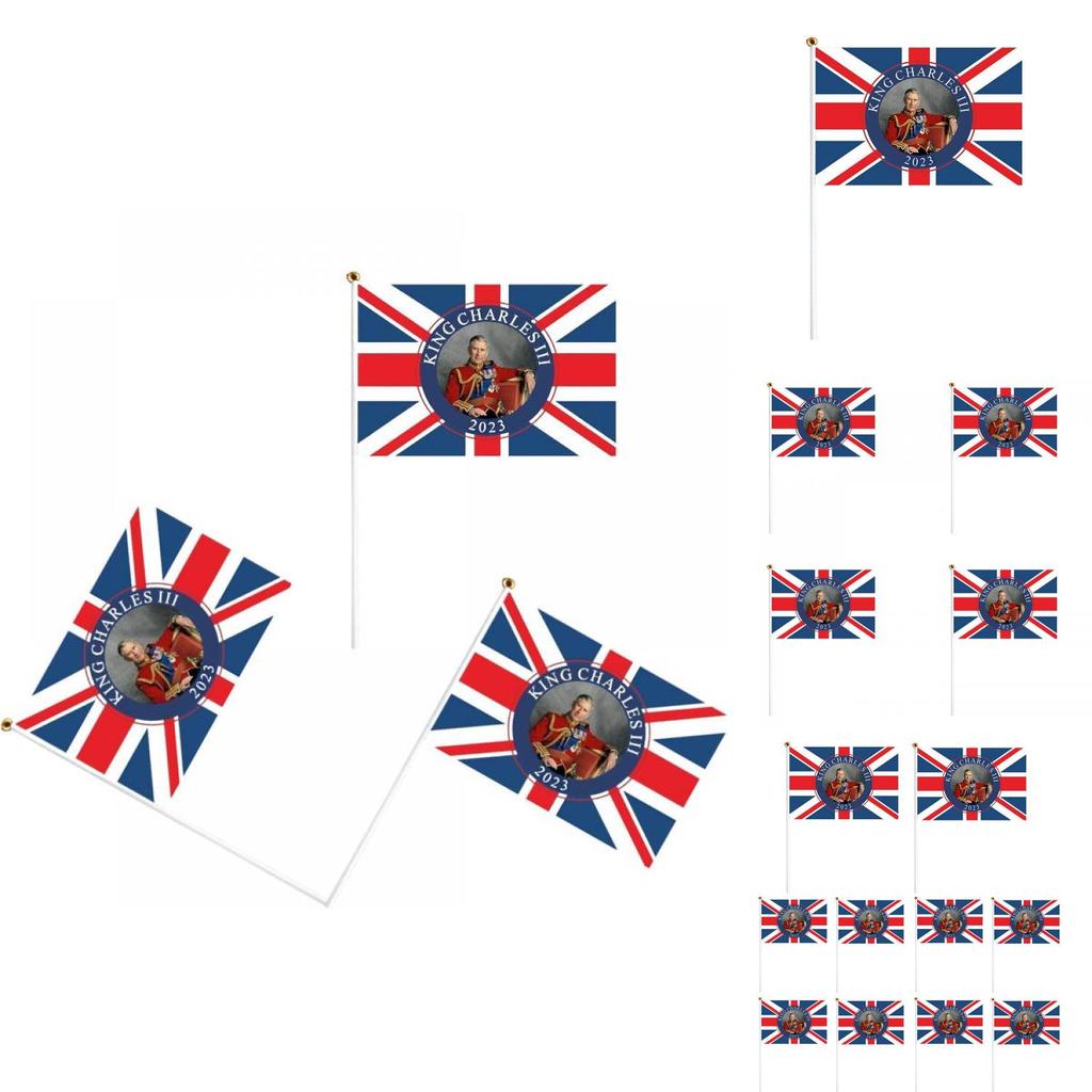 King Charles Iii Handheld Polyester Flag Vibrant Colors And Exquisite Craftsmanship