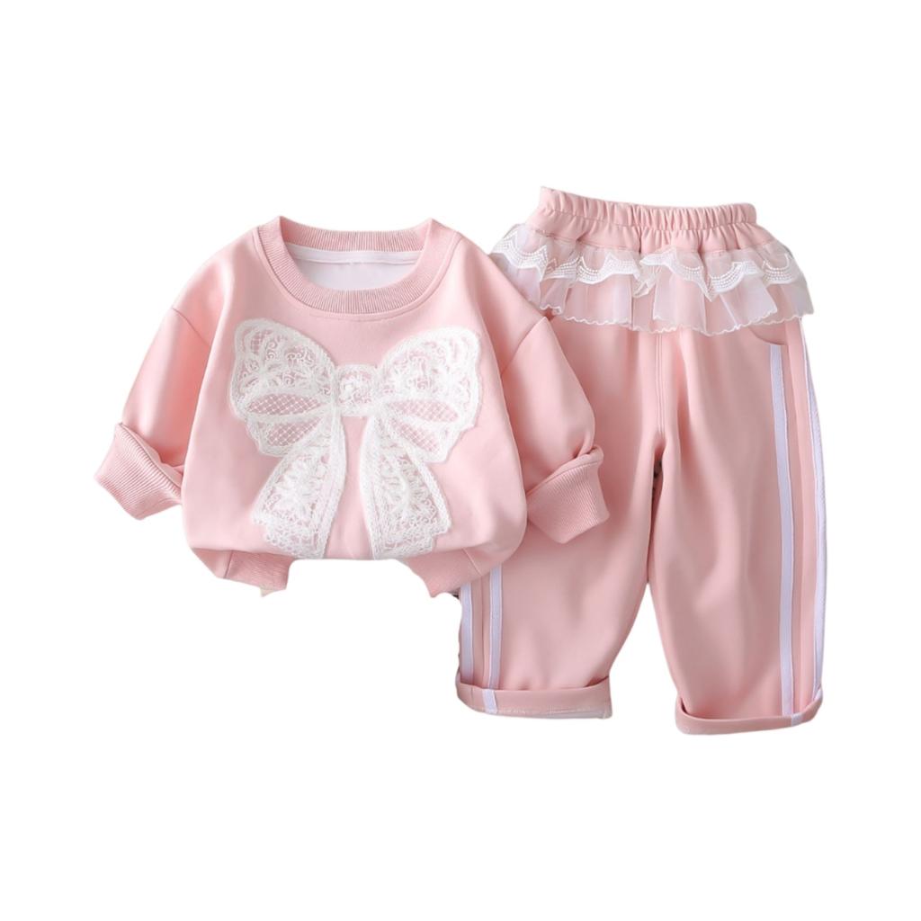 Kids Casual Long-Sleeve Set, Comfortable Daily Wear Outfits