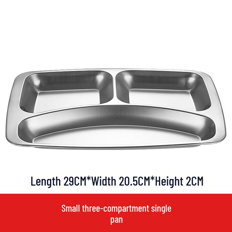 304 Stainless Steel 3-Compartment Dinner Plate