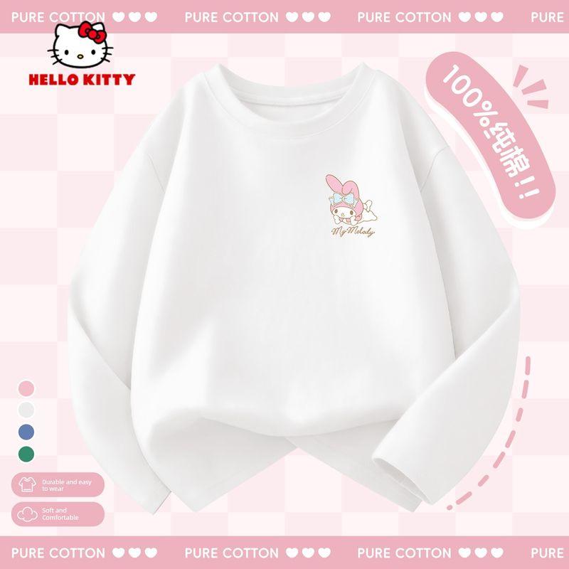 Hello Kitty Girls' Long-Sleeved T-Shirt 2026 New Kidsren's Spring Top Pink Spring Clothing Girls' Bottoming Shirt