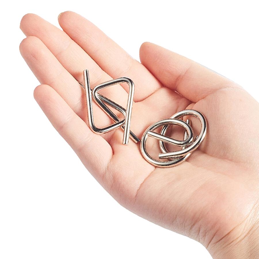 8/16/24pcs Metal Wire Brain Teaser Puzzle Set - IQ Challenge DisentanglementGames for Adults  Party Favors Birthday Gifts