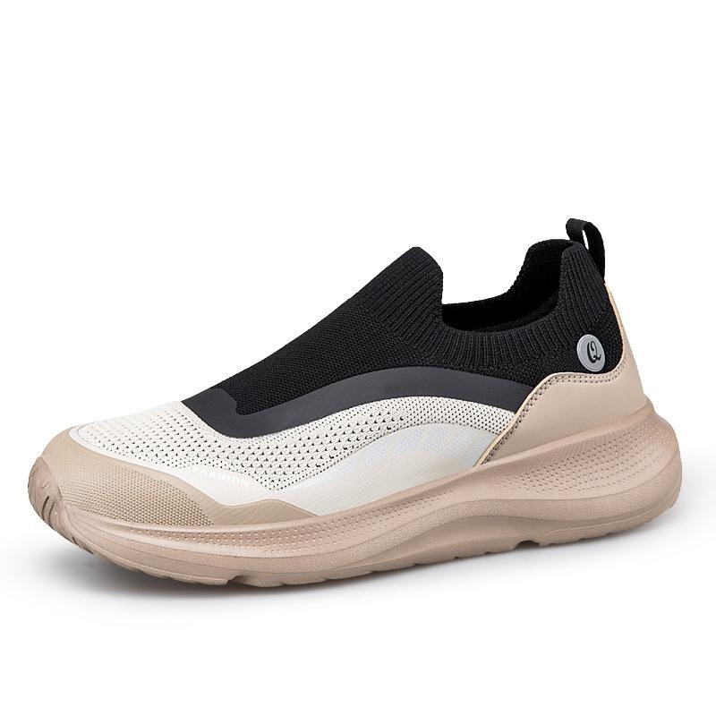 

Men s Summer Knit-weave Trainers Slip-on Ankle-high Casual Mesh, Breathable Thick-soled Shock-absorbing Walking Shoes and Running Shoes 39