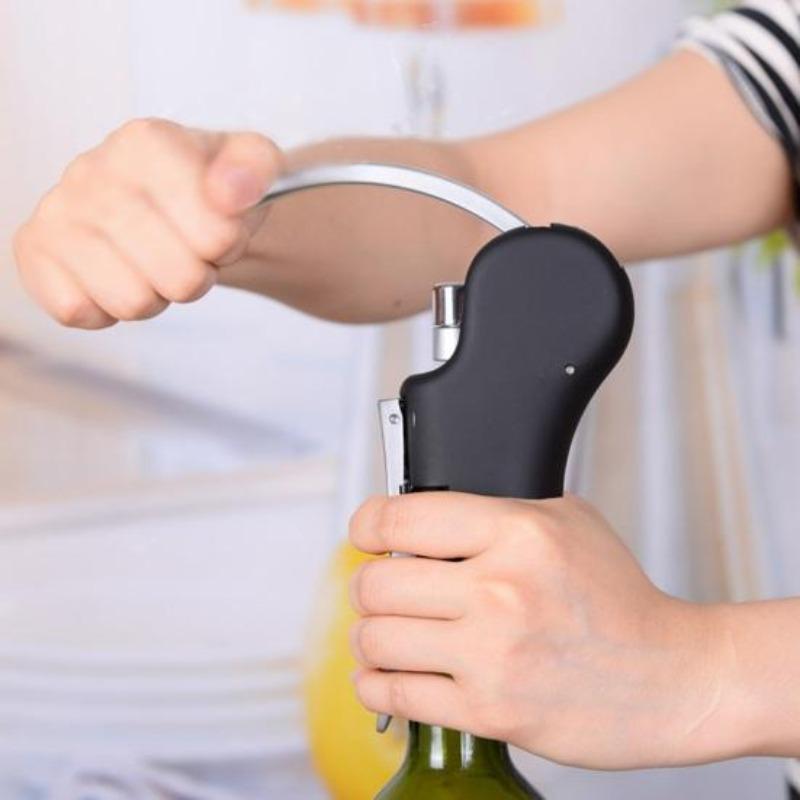 Wine Bottle Opener Vertical Lever Corkscrew Ergonomic Handle Non-Slip Multifunctional Quick Open Beverages Bottle Tool Home Bar Supplies