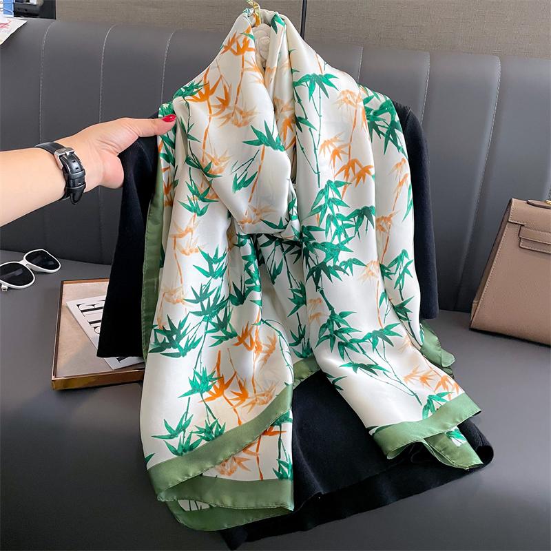 Modny nadruk Duży szal szalik dla kobiet Luksusowy projekt Pashmina Wrap Hidżab Foulard Kobiece plażowe szale Bandana Opaska na głowę Echarpe