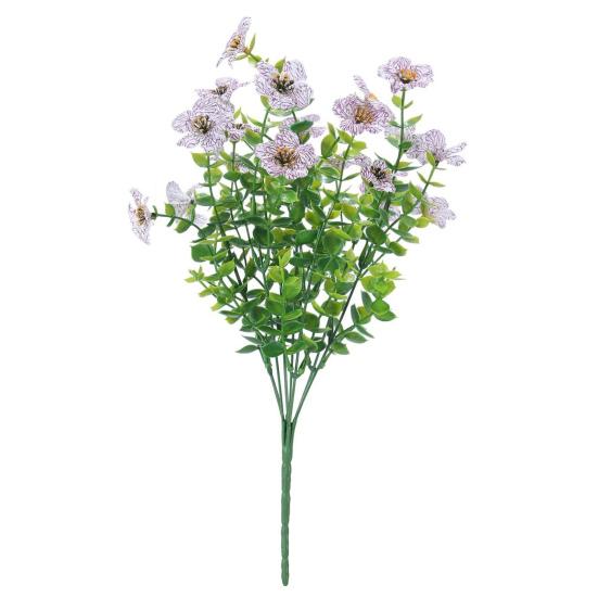 

Искусственный фиолетовый цветок Реалистичная поддельная цветочная ветка Дом Офис Свадебная вечеринка Настольное украшение В помещении На улице Искусственные цветущие растения Декор белый