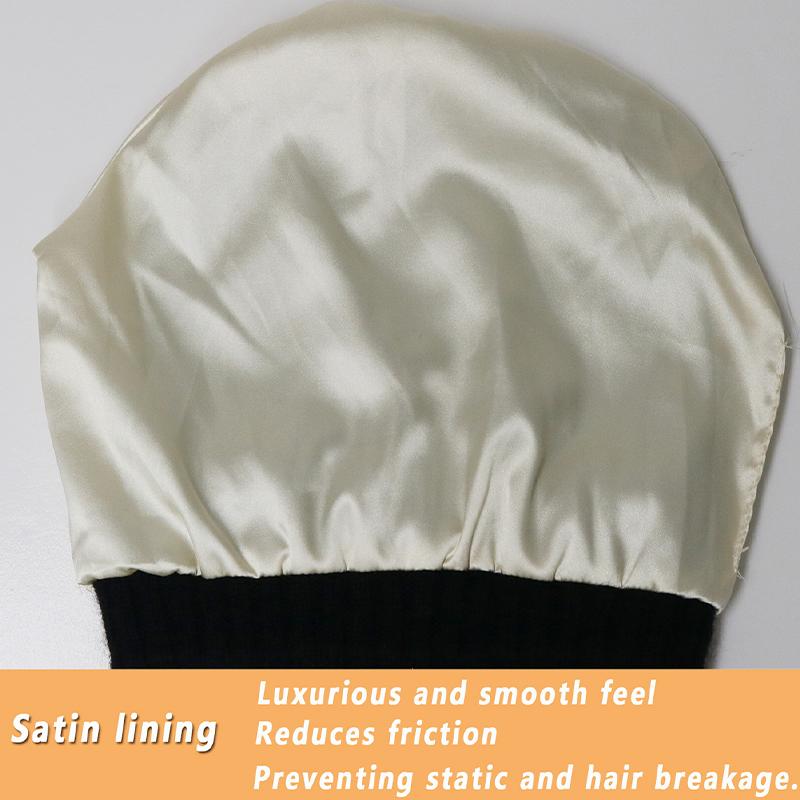 Unisex Satin Lined Cashmere Beanie Hat Women Winter Autumn Soft Warm Slouchy Wollen Skullies Solid Fashion Bonnet Cap Men